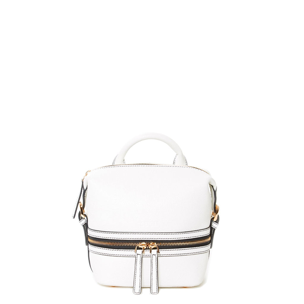 Ashley White Leather Backpack Purse