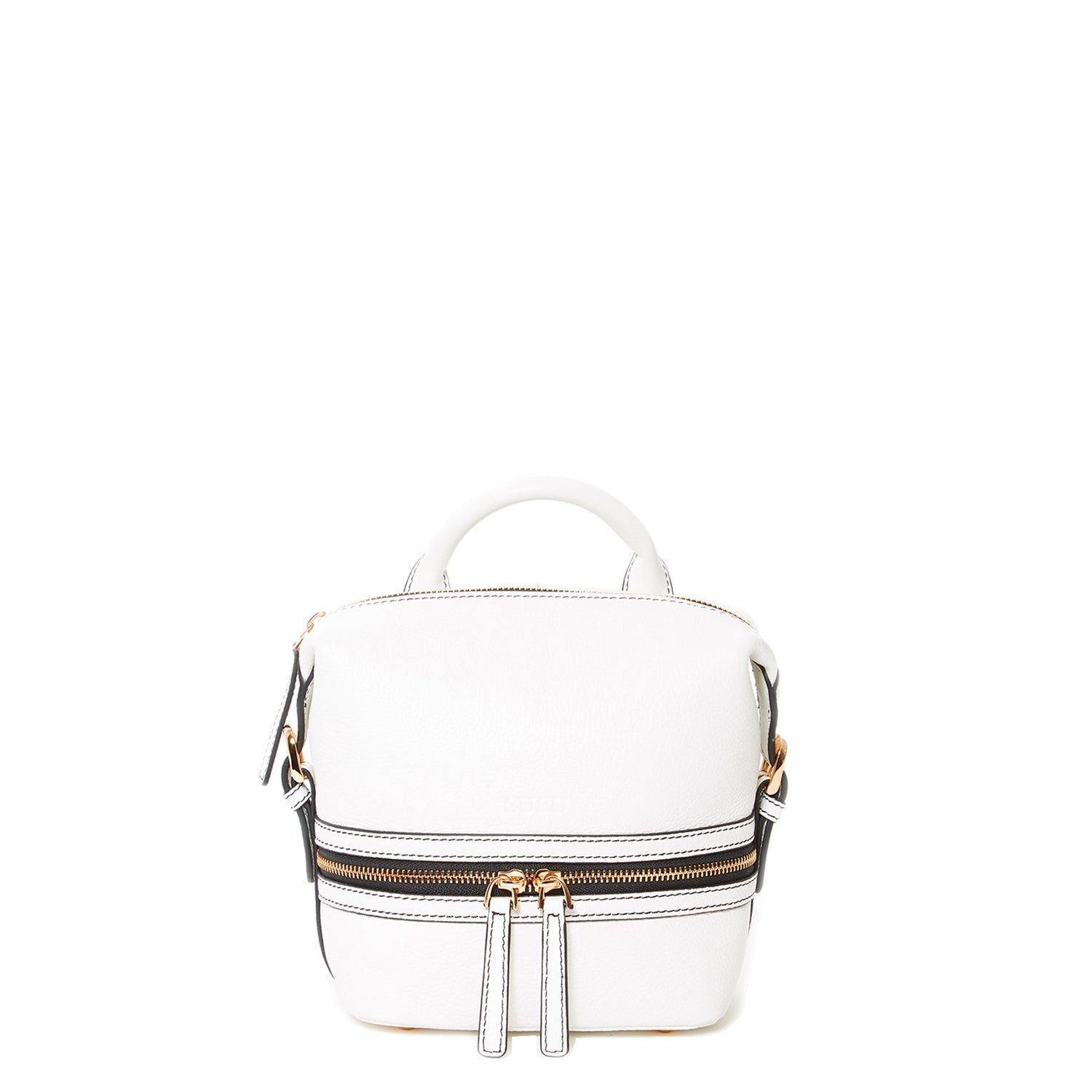 Ashley White Leather Backpack Purse